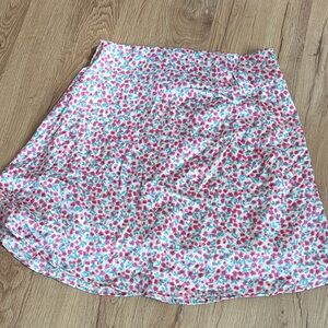 Japna Pink and Green Floral Skater Skirt
